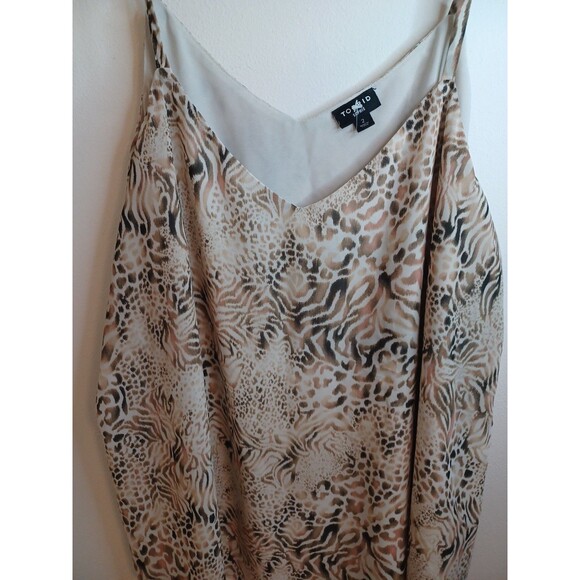 Torrid Sophie 2 Tank Top Animal Print Sheer Lightweight Adj Spaghetti Straps - Picture 3 of 8